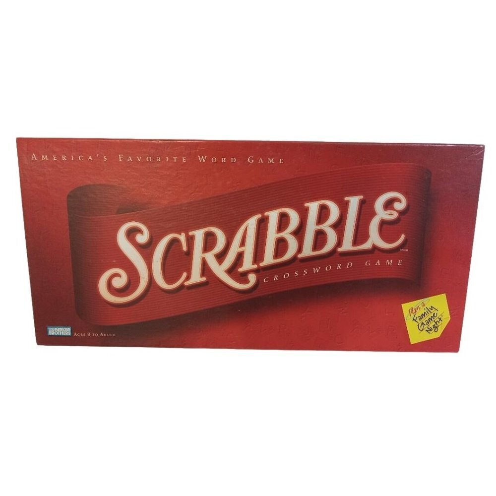 Parker Brothers Scrabble Crossword Table Word Game 2001 Complete Ages 8 And Up
